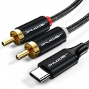 Kabel wtyk USB-C - 2 RCA 4m Shudder PREMIUM USB-C - 2 Cinch, USB C - 2xRCA