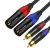 Kabel 2x RCA - 2x XLR 3m Shudder PREMIUM wtyk 2XLR - wtyk 2RCA