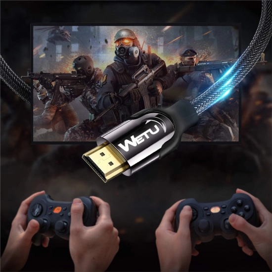 Kabel Przewód HDMI 2.1 WETU Premium 8K 60Hz 4K 120Hz Ultra High Speed 48Gb 6m HQ-107441