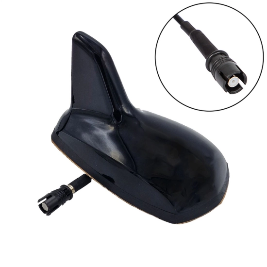 Antena samochodowa dachowa SHARK płetwa (110x70mm) RAKU II + wzmacniacz połysk do Audi VW Seat Skoda