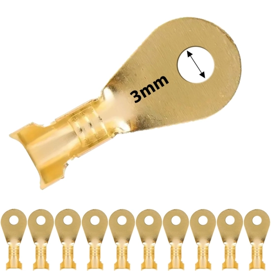 Konektor oczkowy końcówka przewodu oczko 3mm 10szt.