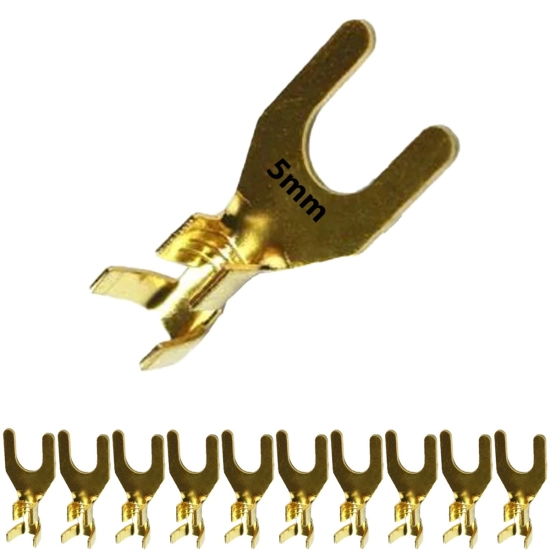 Konektor nieizolowany widełkowy 5mm x 1.5mm2 - 2.5mm2 10szt.