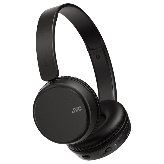 Słuchawki bezprzewodowe nauszne składane z przyciskami sterującymi JVC HAS-36WBU Bluetooth czarne-108528