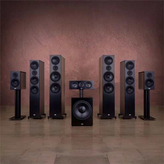 Kolumny podłogowe HECO AURORA XT 1000 Black Walunt czarne z orzechowym winylem para-108546
