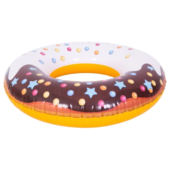 Kółko pompowane basenowe do pływania donut brązowy