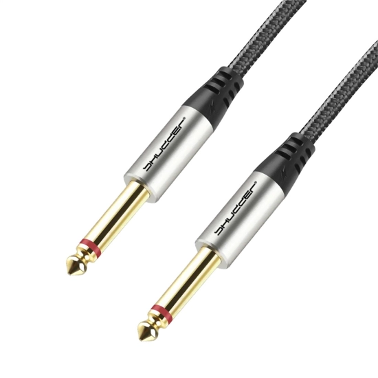 Kabel wtyk jack 6.3 mono - wtyk jack 6.3 mono 2m Shudder PREMIUM w tekstylnym oplocie