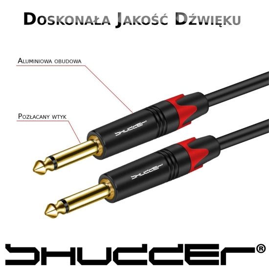 Kabel wtyk jack 6.3 mono - wtyk jack 6.3 mono 3m Shudder PREMIUM-108862