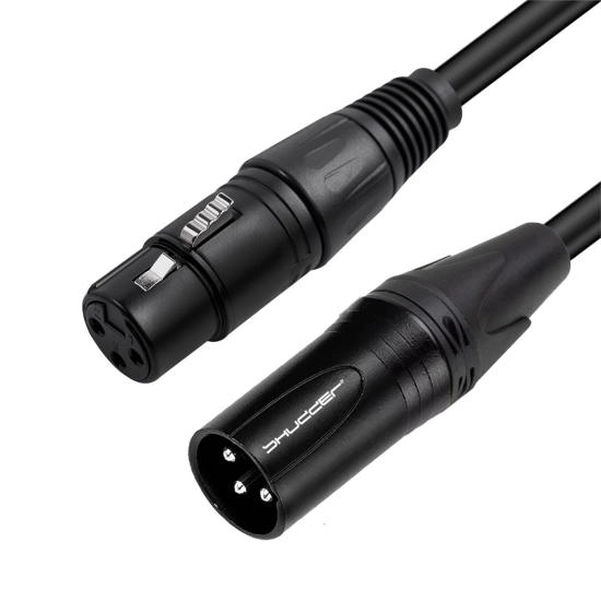 Kabel DMX XLR 3 PIN - 3 PIN do sterowania światłem Shudder PREMIUM 1m
