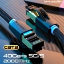 Kabel sieciowy RJ45 FFTP CAT8 5m Shudder PREMIUM w tekstylnym oplocie-109979
