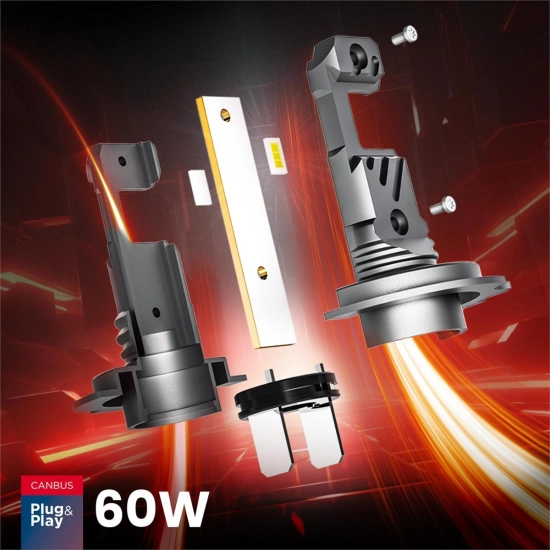 Żarówki samochodowe LED HYBRIT H7 6000K Canbus 60W-109357