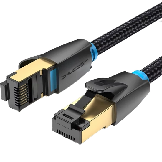 Kabel sieciowy RJ45 FFTP CAT8 5m Shudder PREMIUM w tekstylnym oplocie
