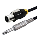 Kabel wtyk Jack 6.3mm - Speakon 5m OFC przewód + bawełna Colour metalowy trzpień Shudder