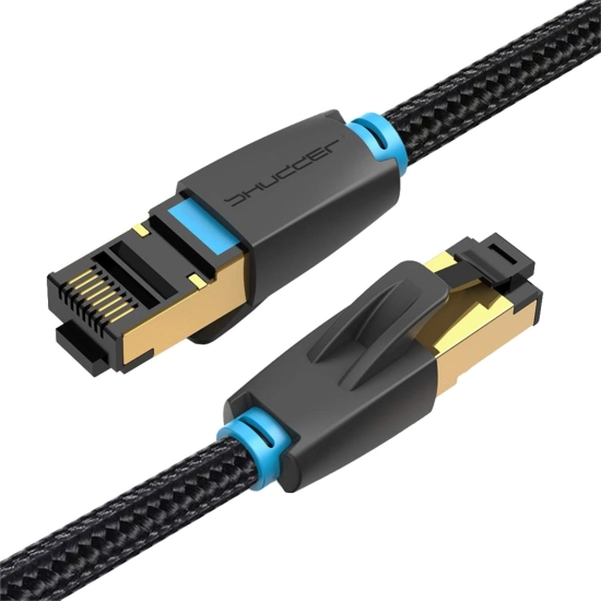 Kabel sieciowy RJ45 FFTP CAT8 70m Shudder PREMIUM w tekstylnym oplocie-110115