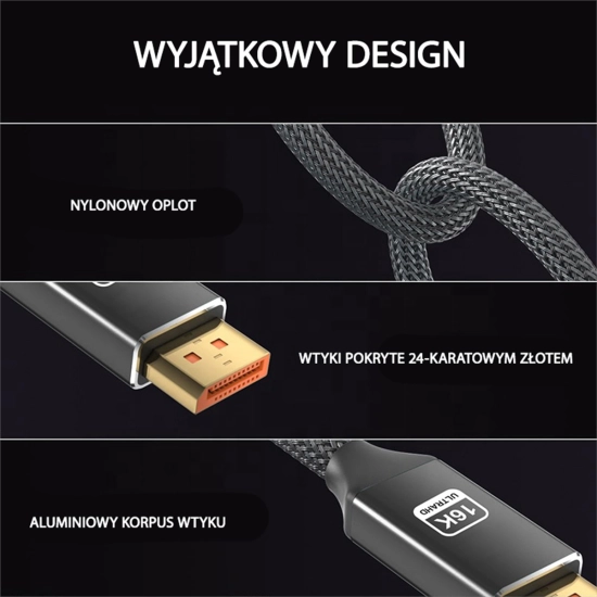 Kabel DisplayPort - HDMI 8K Shudder 3m Jednokierunkowy-110765