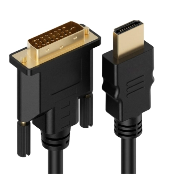 Kabel HDMI - DVI 1.5m prosty przewód HDMI do DVI Kabel HDMI - DVI 1.5m prosty przewód HDMI do DVI