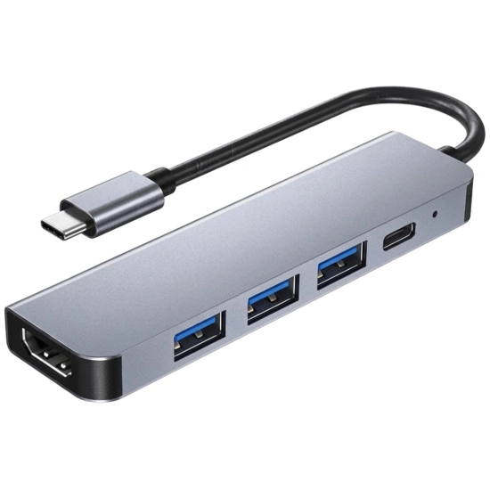 Rozgałęźnik adapter HUB USB-C do HDMI 3x USB 3.0 USB-C