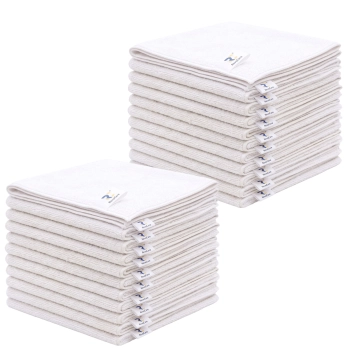 Zestaw ręczników z mikrofibry RevoCare 40x40cm 24szt. biały Grube 380GSM Zestaw ręczników z mikrofibry RevoCare 40x40cm 24szt. biały Grube 380GSM