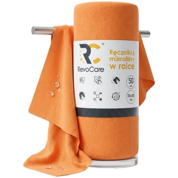 Ręcznik z mikrofibry w rolce RevoCare 30x30 50szt. pomarańczowy 200GSM Ręcznik z mikrofibry w rolce RevoCare 30x30 50szt. pomarańczowy 200GSM