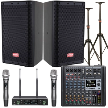 Zestaw nagłośnieniowy aktywny BSX24S 8-kanałowy mikser BRASS TONE AUDIO + SHUDDER Zestaw nagłośnieniowy aktywny BSX24S 8-kanałowy mikser BRASS TONE AUDIO + SHUDDER