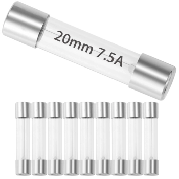 Bezpiecznik szklany 20mm 7.5A / 7500mA CE 10szt. opakowanie