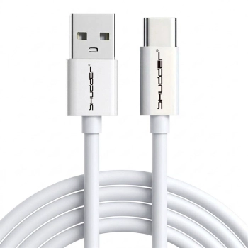 Kabel wtyk USB - wtyk USB-C Shudder Colour Standard Biały 1m