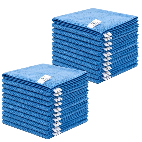 Zestaw ręczników z mikrofibry RevoCare 40x40cm 24szt. niebieski Grube 380GSM