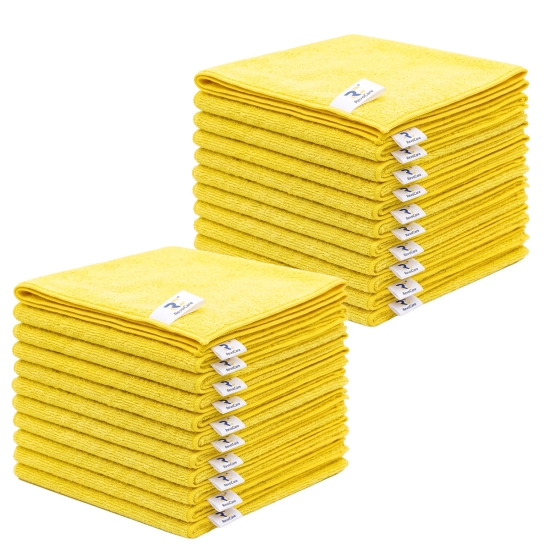 Zestaw ręczników z mikrofibry RevoCare 40x40cm 24szt. żółty Grube 380GSM