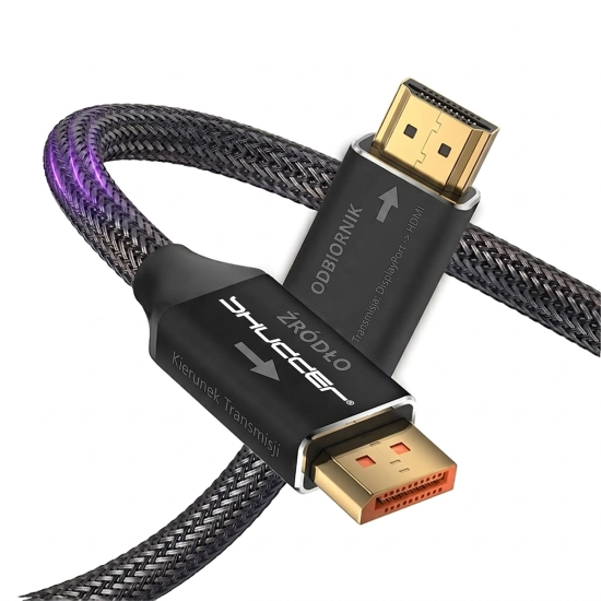 Kabel DisplayPort - HDMI 8K Shudder 1m Jednokierunkowy