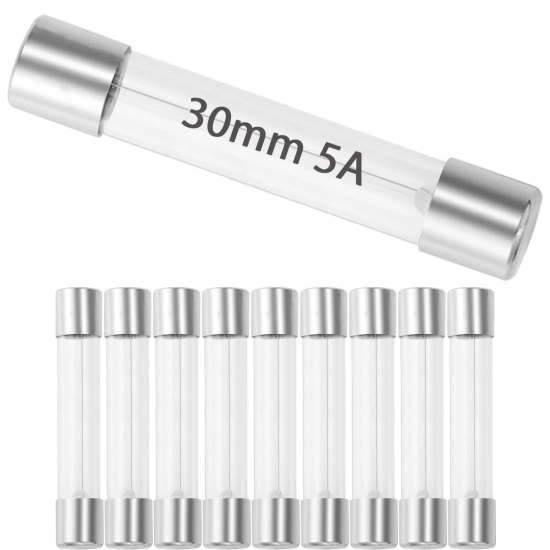 Bezpiecznik szklany 30mm 5A / 5000mA CE 10szt. opakowanie