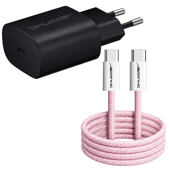 Ładowarka sieciowa Shudder gniazdo USB-C z funkcją Power Delivery GaN 25W czarna + KPO9106