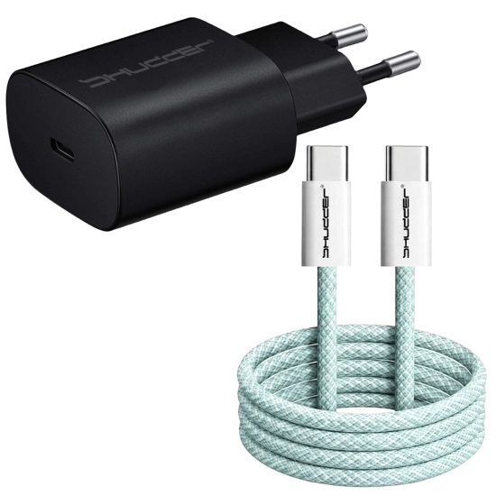 Ładowarka sieciowa Shudder gniazdo USB-C z funkcją Power Delivery GaN 25W czarna + KPO9107