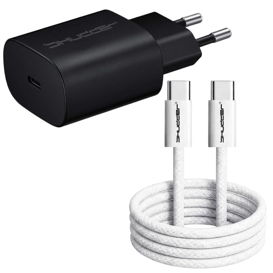 Ładowarka sieciowa Shudder gniazdo USB-C z funkcją Power Delivery GaN 25W czarna + KPO9109