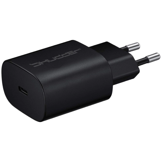 Ładowarka sieciowa Shudder gniazdo USB-C z funkcją Power Delivery GaN 25W czarna + KPO9107-112720
