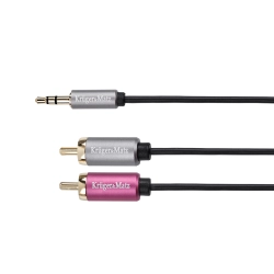 Kabel wtyk jack 3.5mm stereo - 2RCA wtyk 1.8m Premium