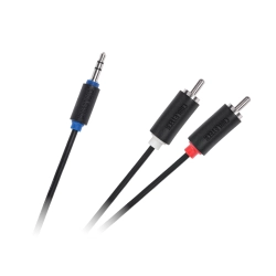 Kabel wtyk jack 3.5mm stereo - 2RCA wtyk 1m Standard