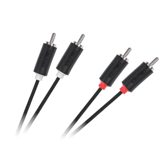 Kabel wtyk 2RCA - 2RCA wtyk 1m standard cinch - cinch czincz- czincz