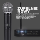 Mikrofony bezprzewodowe SDR1203, Zestaw 2 kananałowy Shudder mikrofon doręczny + zestaw nagłowny z klipsem krawatowym