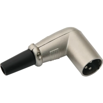 Wtyk mikrofonowy XLR 3P na kabel kątowy