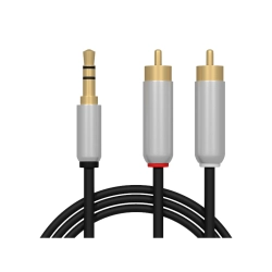 Kabel wtyk jack 3.5mm stereo - 2RCA gniazdo HQ 5m