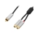Rozgałęźnik 1RCA wtyk - 2RCA gniazda HQ 15cm