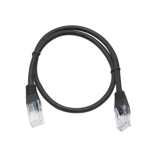 Kabel przyłącze RJ45 PATCHCORD UTP 0.5m czarny