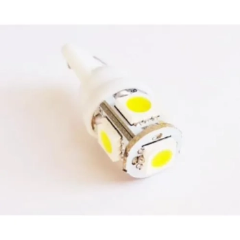 Żarówka T10 5xLED SMD 5050 12v 1.5W biała zimna
