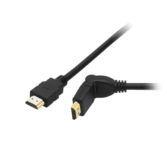 Kabel HDMI - HDMI 3m kątowy ruchomy przewód HDMI do HDMI