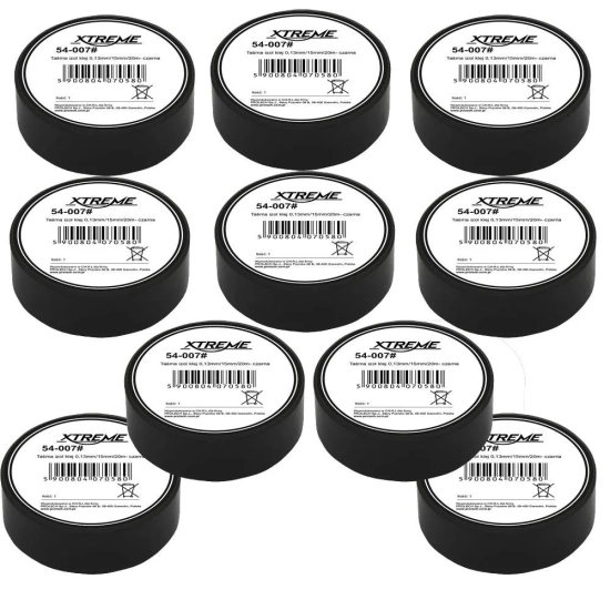 Taśma izolacyjna  0.15mm 25mm 25m czarna 10szt