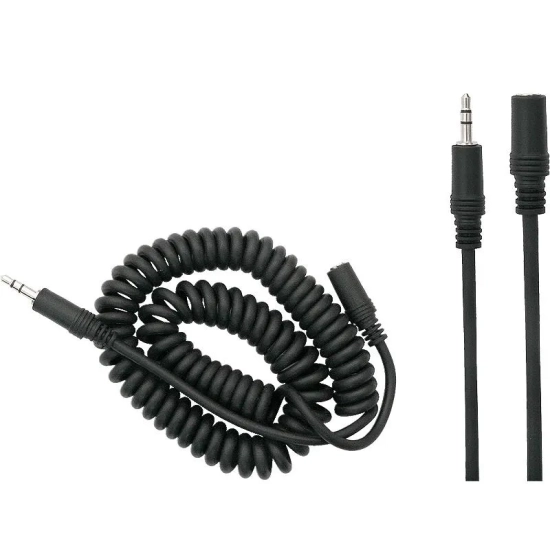 Kabel wtyk jack 3.5mm stereo - gniazdo jack 3.5mm 3m sprężynka przedłużacz