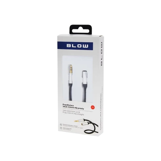 Kabel wtyk jack 3.5mm stereo - gniazdo jack 3.5mm 5m prosty PREMIUM przedłużacz-3761