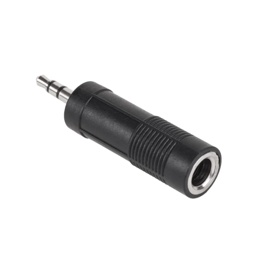 Złącze przejściówka stereo mały Jack 3.5mm - 1x duży Jack 6.3mm gniazdo