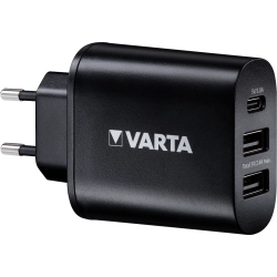 Ładowarka sieciowa 230V do urządzeń mobilnych VARTA WALL 2x USB + 1x USB typu C