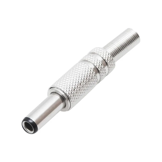 Wtyk zasilający DC DC 2.5 x 5.5 metalowy na kabel
