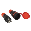 Zestaw 230V wtyk i gniazdo sieciowe profesjonalne na gruby kabel do 250V-4370